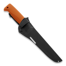 Load image into Gallery viewer, Peltonen M95 Ranger Puukko Black Cerakote Orange Handle FJP140