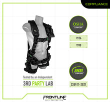 Load image into Gallery viewer, Frontline 250CTB Elite Construction Harness Aluminum Hardware and Suspension Trauma Straps XL/2XL