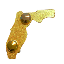 Load image into Gallery viewer, HH-021 Florida Thin Blue Line Police Pin with 2 pin posts and deluxe clasps
