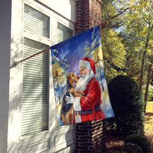 Load image into Gallery viewer, Airedale Terrier with Santa Claus House Flag