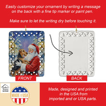 Load image into Gallery viewer, Airedale Terrier with Santa Claus Porcelain Ornament