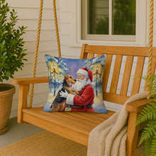 Load image into Gallery viewer, Airedale Terrier with Santa Claus Throw Pillow
