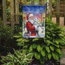 Load image into Gallery viewer, American Eskimo with Santa Claus Garden Flag