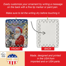 Load image into Gallery viewer, Australian Cattle Dog with Santa Claus Porcelain Ornament