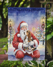 Load image into Gallery viewer, Basset Hound with Santa Claus Garden Flag