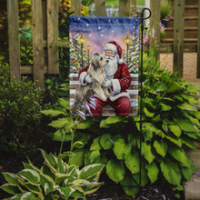 Load image into Gallery viewer, Bearded Collie with Santa Claus Garden Flag