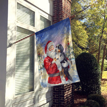Load image into Gallery viewer, Bernedoodle with Santa Claus House Flag