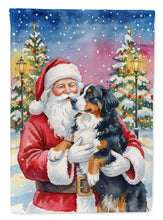 Load image into Gallery viewer, Bernese Mountain Dog with Santa Claus House Flag