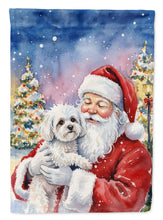 Load image into Gallery viewer, Bichon Frise with Santa Claus Garden Flag