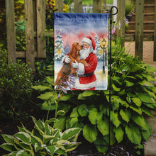 Load image into Gallery viewer, Bloodhound with Santa Claus Garden Flag