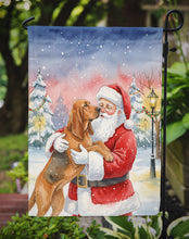Load image into Gallery viewer, Bloodhound with Santa Claus Garden Flag