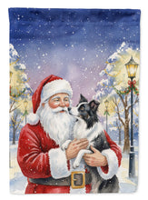 Load image into Gallery viewer, Border Collie with Santa Claus House Flag