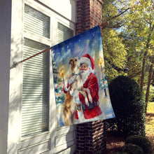 Load image into Gallery viewer, Borzoi/ with Santa Claus House Flag