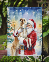 Load image into Gallery viewer, Borzoi/ with Santa Claus Garden Flag