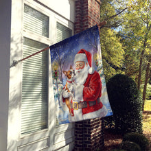 Load image into Gallery viewer, Red Boston Terrier with Santa Claus House Flag