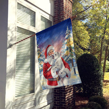 Load image into Gallery viewer, White Boxer with Santa Claus House Flag