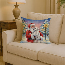 Load image into Gallery viewer, White Boxer with Santa Claus Throw Pillow