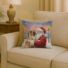 Load image into Gallery viewer, Boxer with Santa Claus Throw Pillow