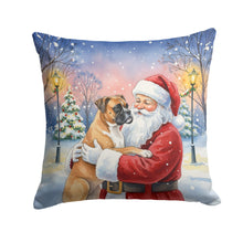 Load image into Gallery viewer, Boxer with Santa Claus Throw Pillow