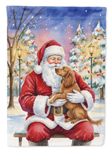 Load image into Gallery viewer, Boykin Spaniel with Santa Claus House Flag