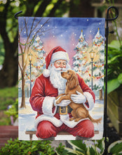 Load image into Gallery viewer, Boykin Spaniel with Santa Claus Garden Flag