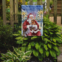 Load image into Gallery viewer, Brussels Griffon with Santa Claus Garden Flag