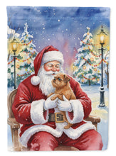 Load image into Gallery viewer, Brussels Griffon with Santa Claus Garden Flag