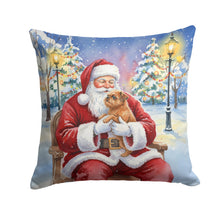 Load image into Gallery viewer, Brussels Griffon with Santa Claus Throw Pillow