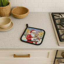 Load image into Gallery viewer, Cairn Terrier with Santa Claus Pair of Pot Holders