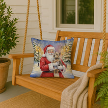 Load image into Gallery viewer, Cairn Terrier with Santa Claus Throw Pillow
