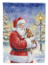 Load image into Gallery viewer, Cavalier Spaniel with Santa Claus Garden Flag