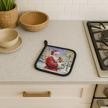Load image into Gallery viewer, Cavalier Spaniel with Santa Claus Pair of Pot Holders