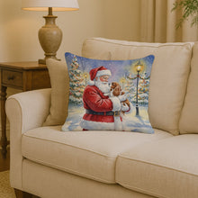 Load image into Gallery viewer, Cavalier Spaniel with Santa Claus Throw Pillow