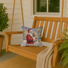 Load image into Gallery viewer, Cavalier Spaniel with Santa Claus Throw Pillow