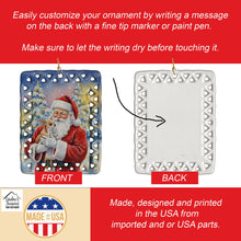Load image into Gallery viewer, Chihuahua with Santa Claus Porcelain Ornament