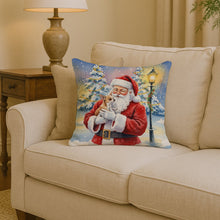 Load image into Gallery viewer, Chihuahua with Santa Claus Throw Pillow