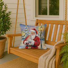 Load image into Gallery viewer, Chihuahua with Santa Claus Throw Pillow