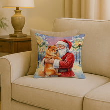 Load image into Gallery viewer, Chow Chow with Santa Claus Throw Pillow