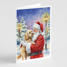 Load image into Gallery viewer, Cockapoo with Santa Claus Greeting Cards Pack of 8