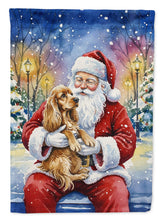 Load image into Gallery viewer, Cocker Spaniel with Santa Claus House Flag