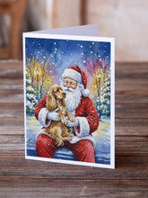 Load image into Gallery viewer, Cocker Spaniel with Santa Claus Greeting Cards Pack of 8