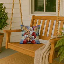 Load image into Gallery viewer, Cocker Spaniel with Santa Claus Throw Pillow