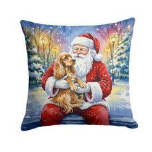 Load image into Gallery viewer, Cocker Spaniel with Santa Claus Throw Pillow