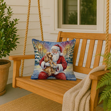Load image into Gallery viewer, Cocker Spaniel with Santa Claus Throw Pillow