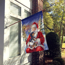 Load image into Gallery viewer, Black and Tan Dachshund with Santa Claus House Flag