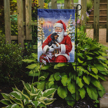 Load image into Gallery viewer, Black and Tan Dachshund with Santa Claus Garden Flag