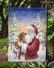 Load image into Gallery viewer, Dachshund with Santa Claus Garden Flag