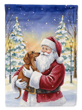 Load image into Gallery viewer, Dachshund with Santa Claus Garden Flag
