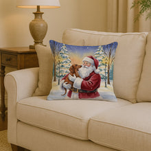 Load image into Gallery viewer, Dachshund with Santa Claus Throw Pillow