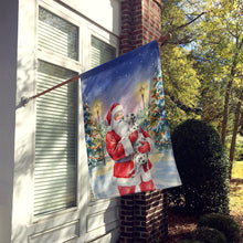 Load image into Gallery viewer, Dalmatian with Santa Claus House Flag